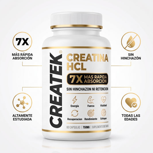CREATEK® Creatina HCL - Recuperá Tu Mejor Versión
