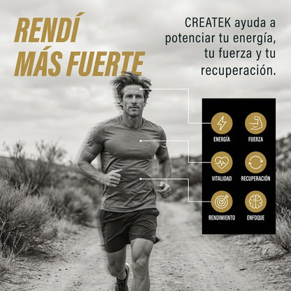 CREATEK® Creatina HCL - Recuperá Tu Mejor Versión