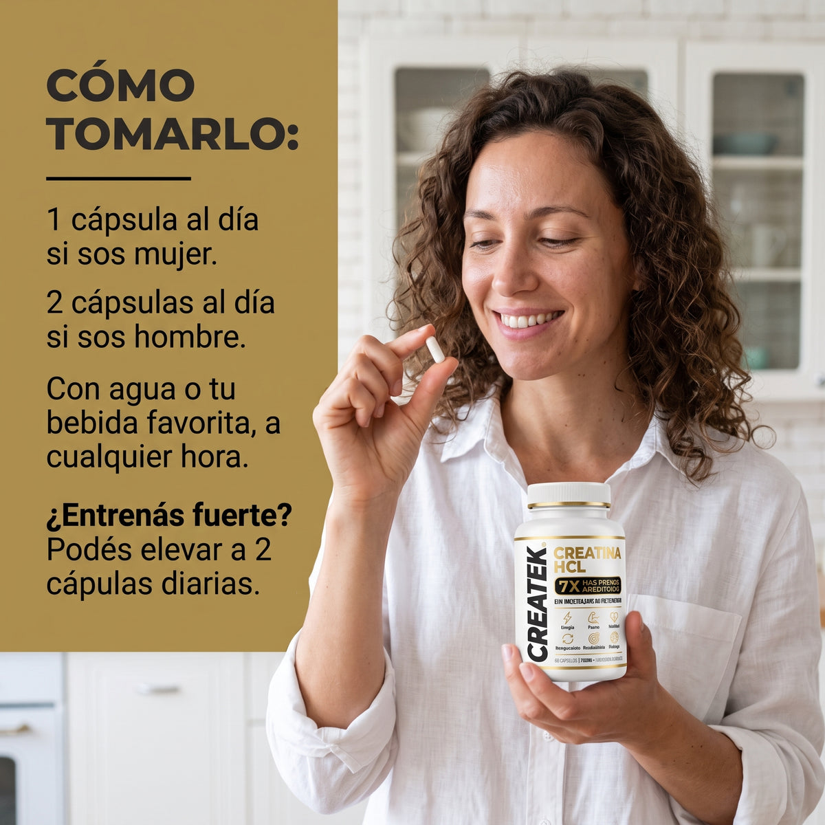 CREATEK® Creatina HCL - Recuperá Tu Mejor Versión